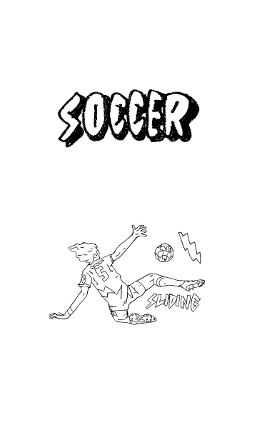 [LINE着せ替え] SIMPLE SOCCER slidingの画像1