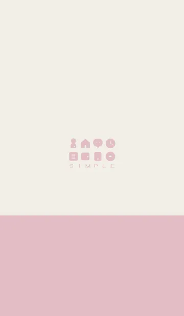 [LINE着せ替え] シンプル（beige pink)V.989の画像1