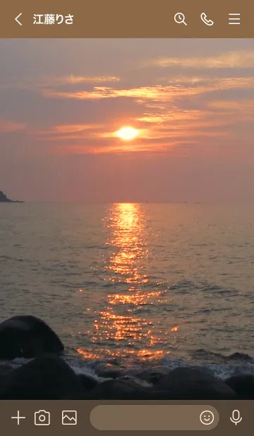 [LINE着せ替え] 美しい夕日 sunset glittering seaの画像3
