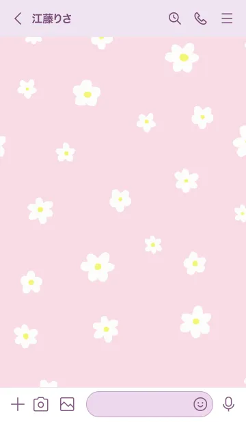 [LINE着せ替え] flower pattern/ purplepinkの画像3