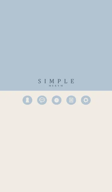 [LINE着せ替え] SIMPLE ICON BLUE-MEKYM 30の画像1