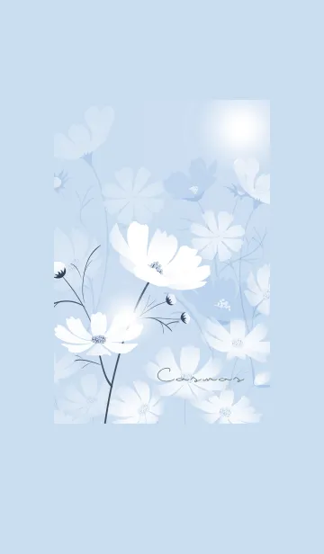 [LINE着せ替え] ～「秋桜」～♥ブルー11_1の画像1