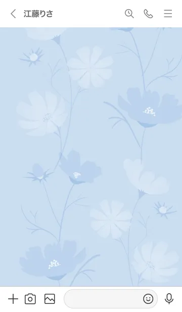 [LINE着せ替え] ～「秋桜」～♥ブルー11_1の画像3