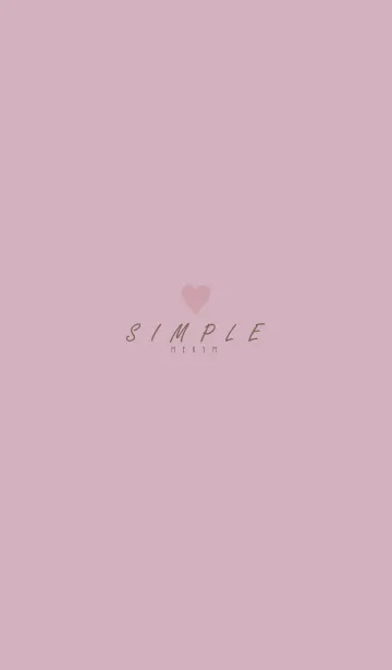 [LINE着せ替え] DUSKY PINK BROWN.SIMPLE -HEART- 13の画像1