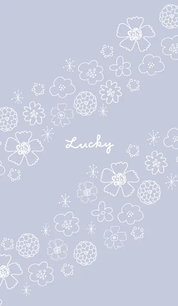 [LINE着せ替え] 白い花 くすみカラー22の画像1