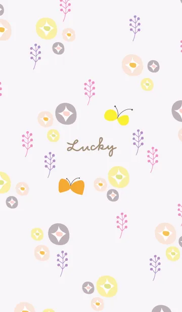 [LINE着せ替え] 北欧風 花と蝶22の画像1