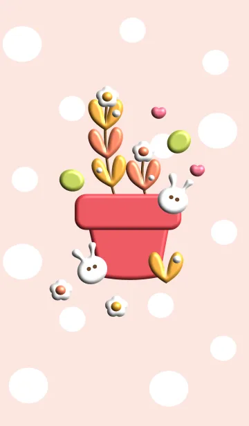 [LINE着せ替え] Colorful flowers 3D 2の画像1