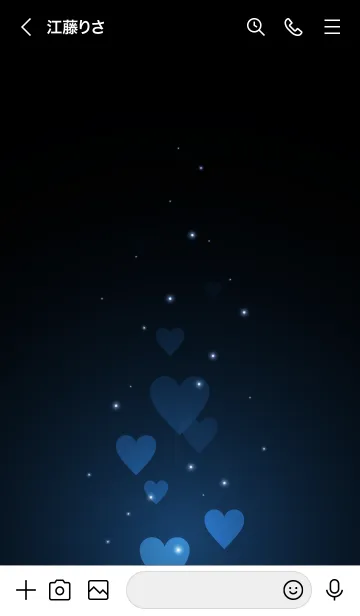 [LINE着せ替え] - Beautiful Milori Blue Heart -の画像3