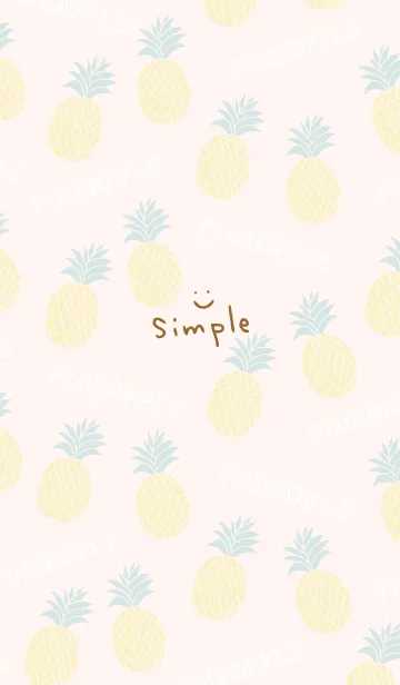 [LINE着せ替え] スマイル パイナップル ピンク3の画像1
