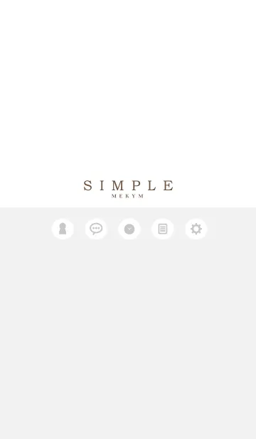 [LINE着せ替え] SIMPLE ICON WHITE-MEKYM 30の画像1