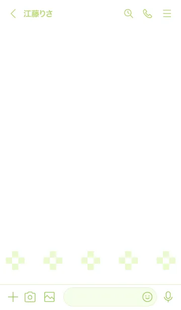 [LINE着せ替え] 大人かわいいお花着せ替え(ライトグリーン)の画像3