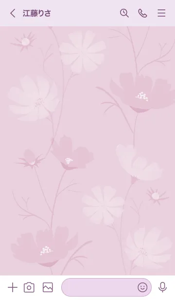 [LINE着せ替え] ～「秋桜」～♥ピンク16_1の画像3
