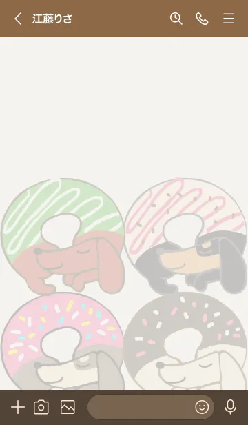 [LINE着せ替え] ダックスフント - ドーナツの画像3