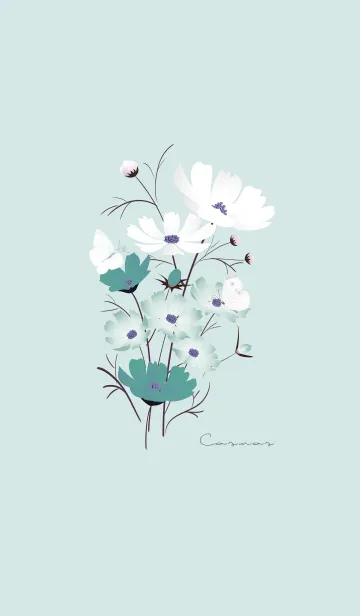 [LINE着せ替え] ～「秋桜」～♥グリーン17_1の画像1