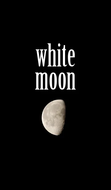 [LINE着せ替え] White moon 夜空の白月星の画像1