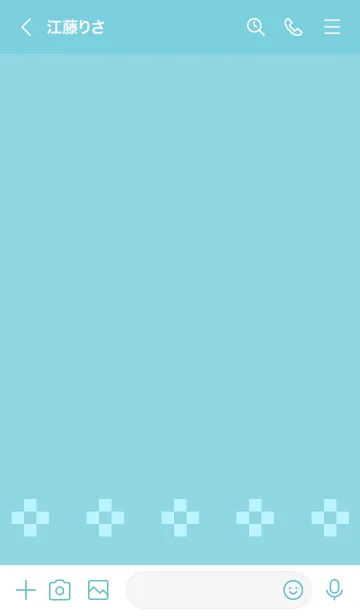 [LINE着せ替え] 大人かわいいお花着せ替え(ターコイズ)の画像3