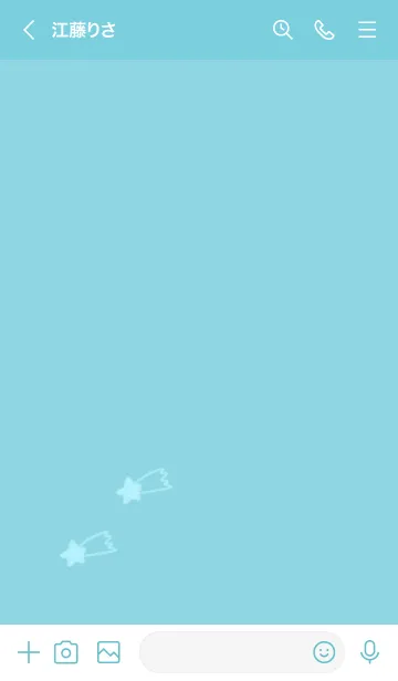 [LINE着せ替え] シンプルな星のらくがき(ターコイズ)の画像3