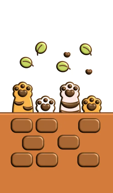 [LINE着せ替え] Cute cat paw 3Dの画像1