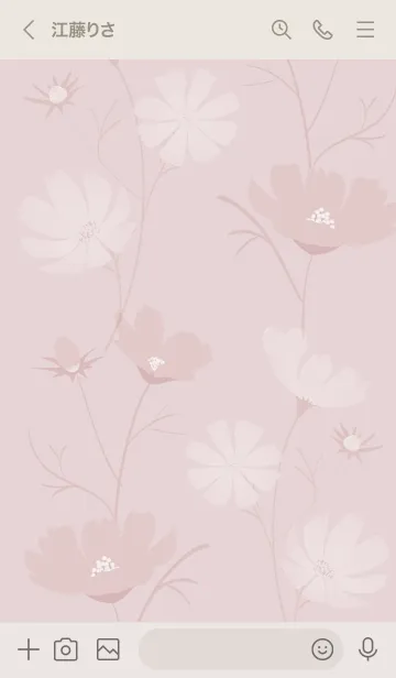 [LINE着せ替え] ～「秋桜」～♥ピンク21_1の画像3