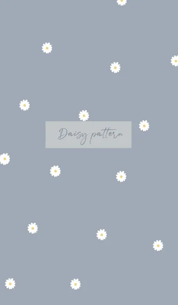 [LINE着せ替え] daisy_pattern (blue gray)の画像1