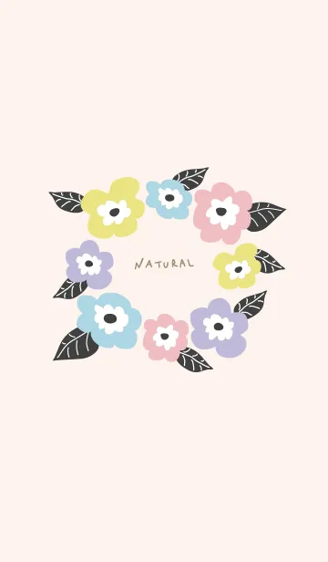 [LINE着せ替え] 北欧風お花リース30の画像1