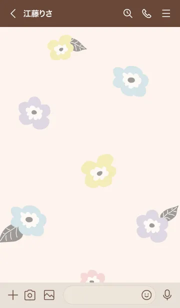 [LINE着せ替え] 北欧風お花リース30の画像3