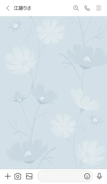 [LINE着せ替え] ～「秋桜」～♥ブルー18_1の画像3