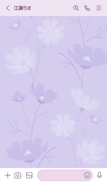 [LINE着せ替え] ～「秋桜」～♥パープル30_1の画像3