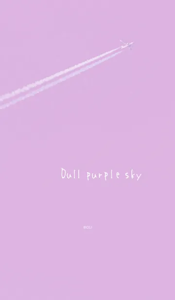 [LINE着せ替え] シンプルかわいい♡パープル×飛行機雲の画像1