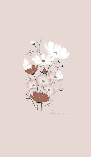 [LINE着せ替え] ～「秋桜」～♥ブラウン22_1の画像1