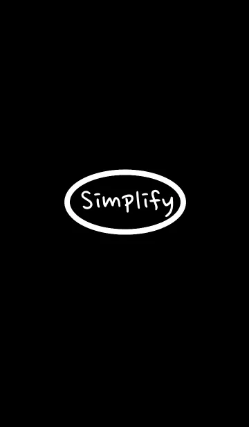 [LINE着せ替え] Simplify black (Japan)の画像1