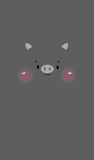 [LINE着せ替え] Face Black Pig  Simple Theme (JP)の画像1