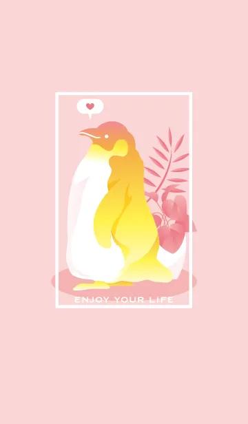 [LINE着せ替え] pink penguin_enjoy your lifeの画像1