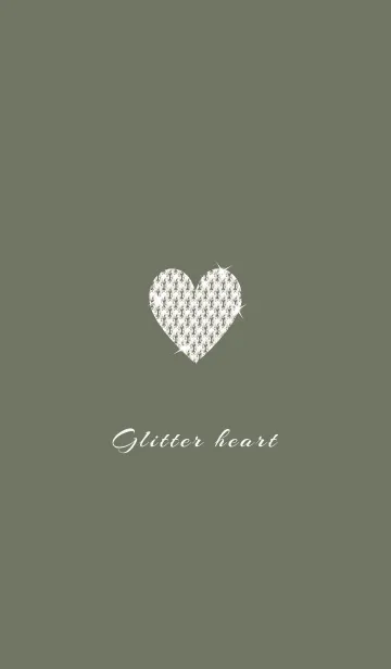 [LINE着せ替え] ～キラキラハート～♥グリーン02_1の画像1