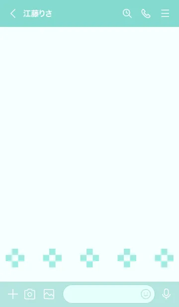 [LINE着せ替え] 大人かわいいお花着せ替え(シーグリーン)の画像3