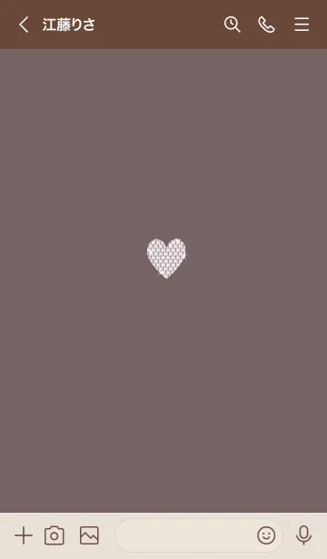 [LINE着せ替え] ～キラキラハート～♥ブラウン06_1の画像3