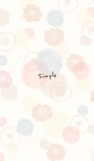 [LINE着せ替え] シンプル 水彩 お花9の画像1