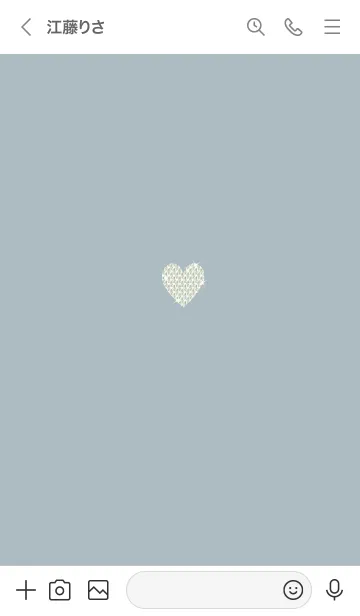 [LINE着せ替え] ～キラキラハート～♥ブルーグレー24_1の画像3