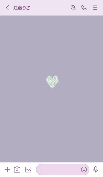 [LINE着せ替え] キラキラハート♥パープルグレージュ25_1の画像3