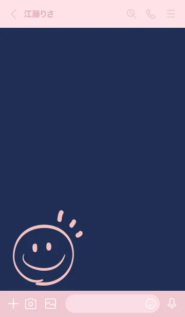 [LINE着せ替え] Always happy -Navy&Pink 5-の画像3