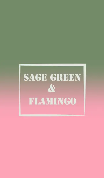 [LINE着せ替え] Sage Green & Flamingo Pink Theme (JP)の画像1