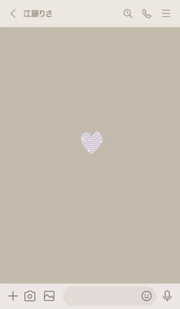 [LINE着せ替え] ～キラキラハート～♥ベージュ28_1の画像3