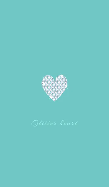 [LINE着せ替え] キラキラハート♥エメラルドグリーン31_1の画像1