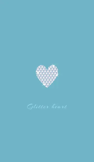 [LINE着せ替え] ～キラキラハート～♥アクアブルー34_1の画像1