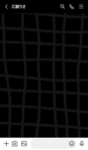 [LINE着せ替え] 手書きチェック スマイル 黒11の画像3