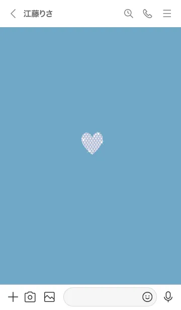[LINE着せ替え] ～キラキラハート～♥ブルー35_1の画像3
