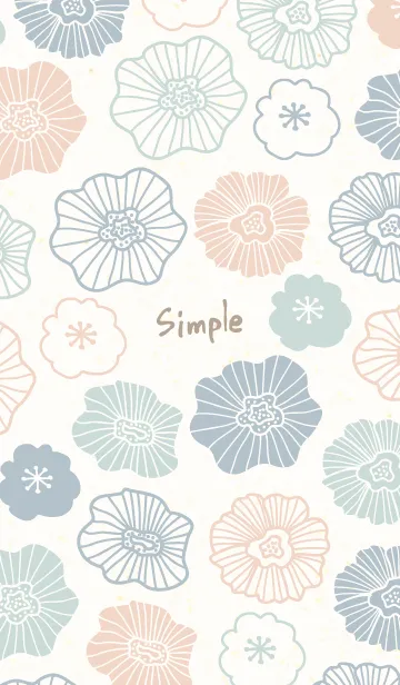 [LINE着せ替え] 北欧風 お花 可愛い25の画像1