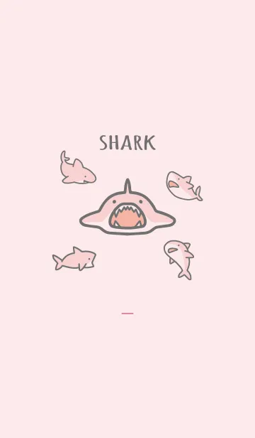 [LINE着せ替え] ピンク : simple pink shark theme.の画像1