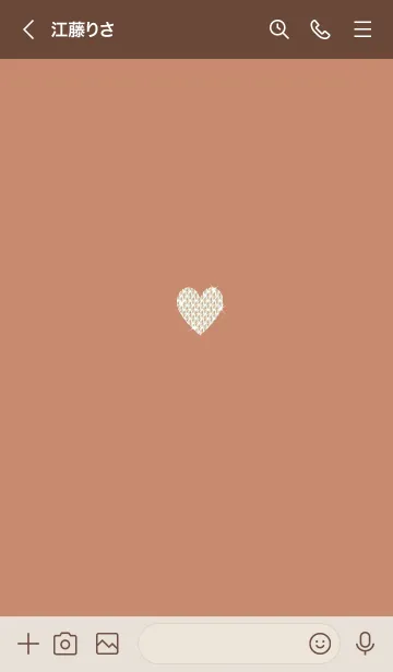 [LINE着せ替え] ～キラキラハート～♥ブラウン32_1の画像3