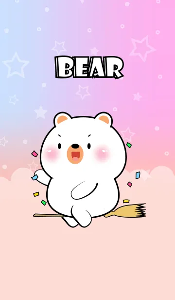 [LINE着せ替え] Cute Naughty White Bear Theme (JP)の画像1